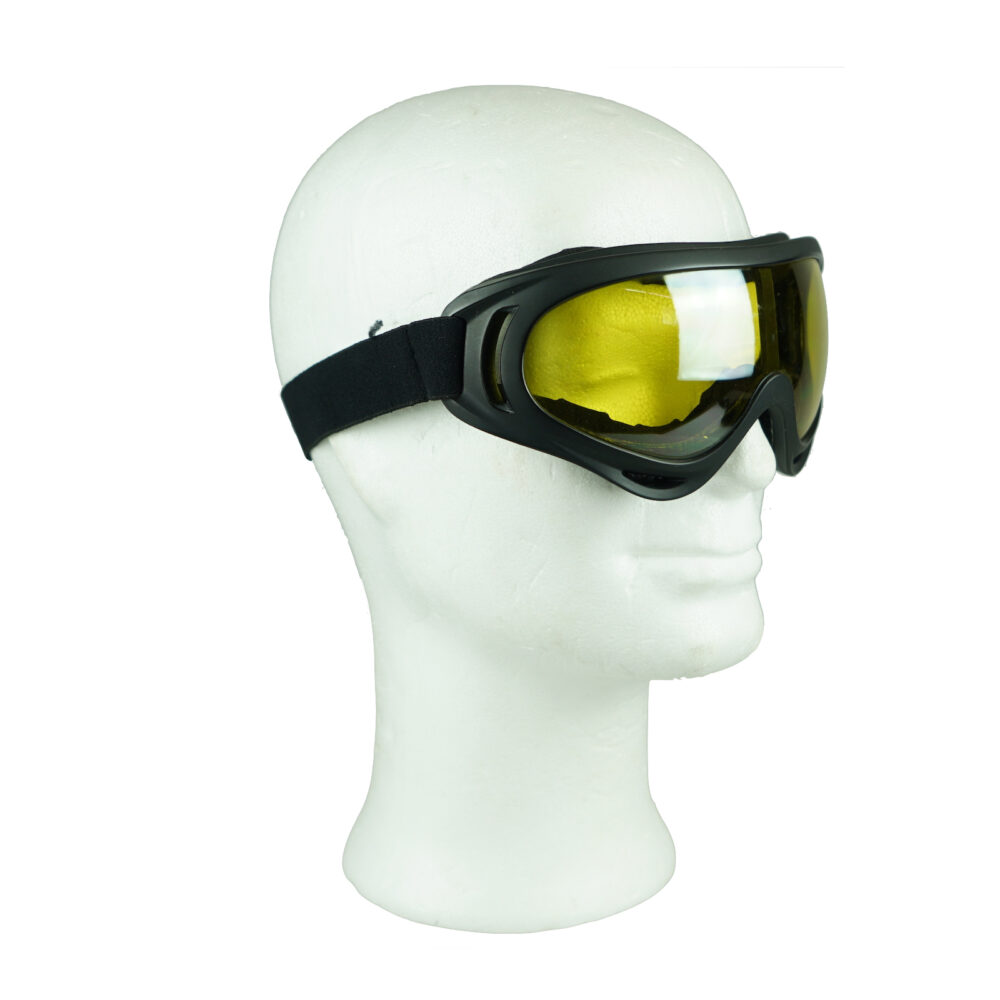 schutzbrille mit gummizug gelbes glas