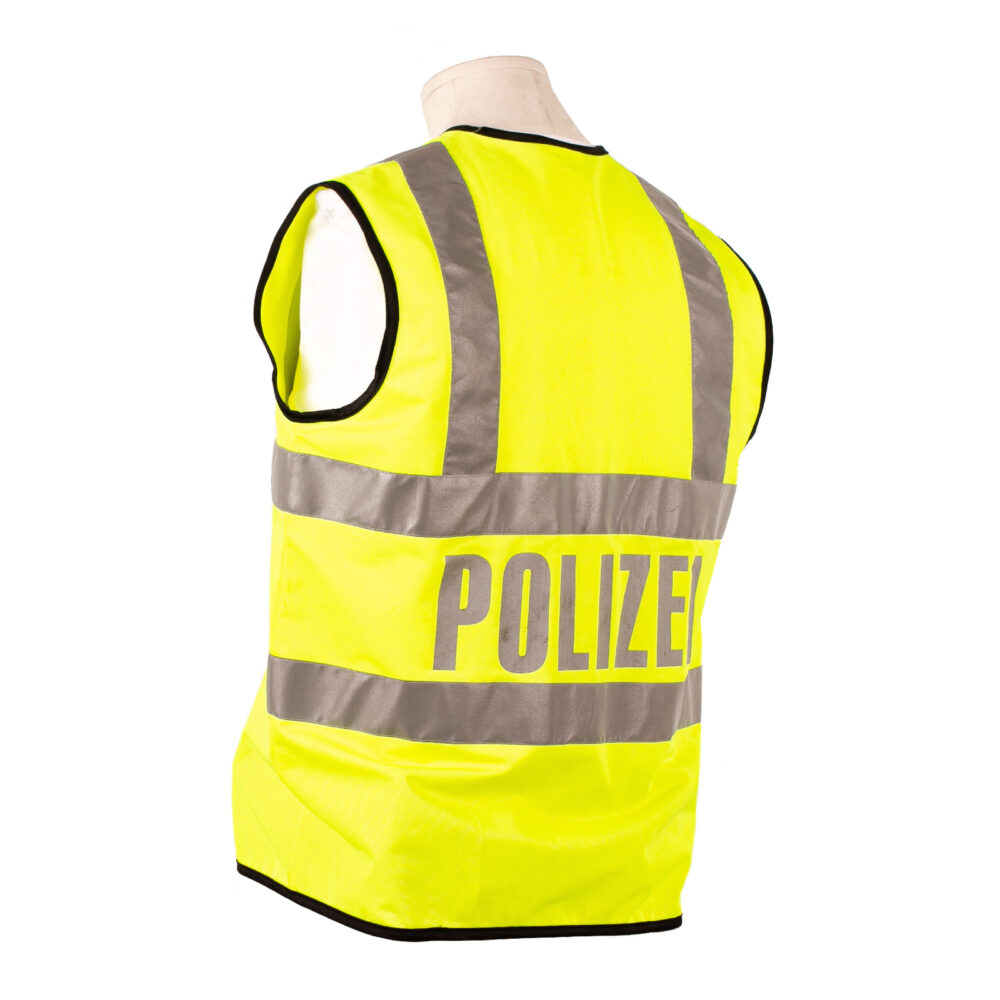 warnweste gelb silbergrau polizei