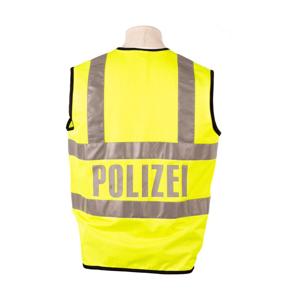 warnweste gelb silbergrau polizei